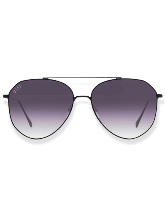 Diff Eyewear Accessories - DIFF Jane Sunglasses Aviators Matte Black Frame Grey Gradient Lenses